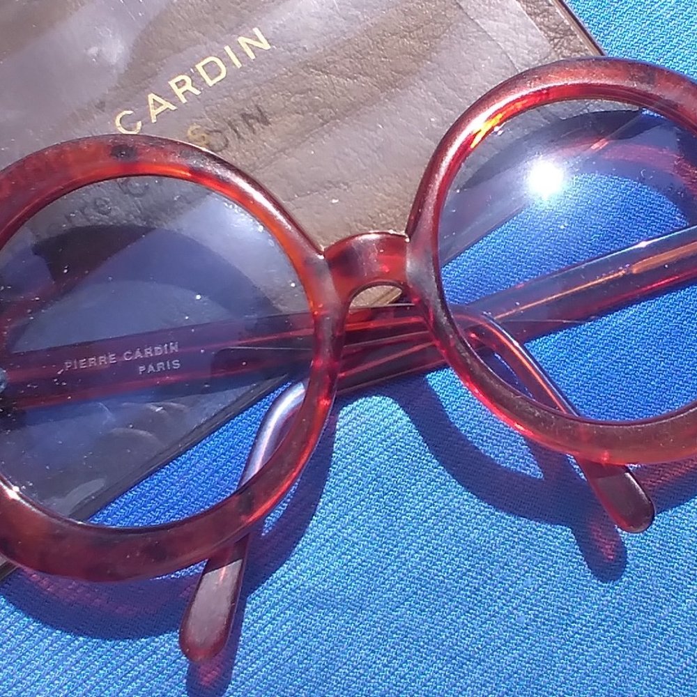 Vintage Pierre Cardin Round Tortoise Sunglasses